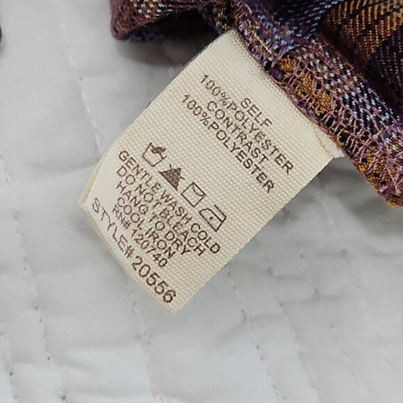 Mystree Shacket Women's Small Purple Brown Long Sleeve Snaps EUC LN Heavy Task - Picture 12 of 16